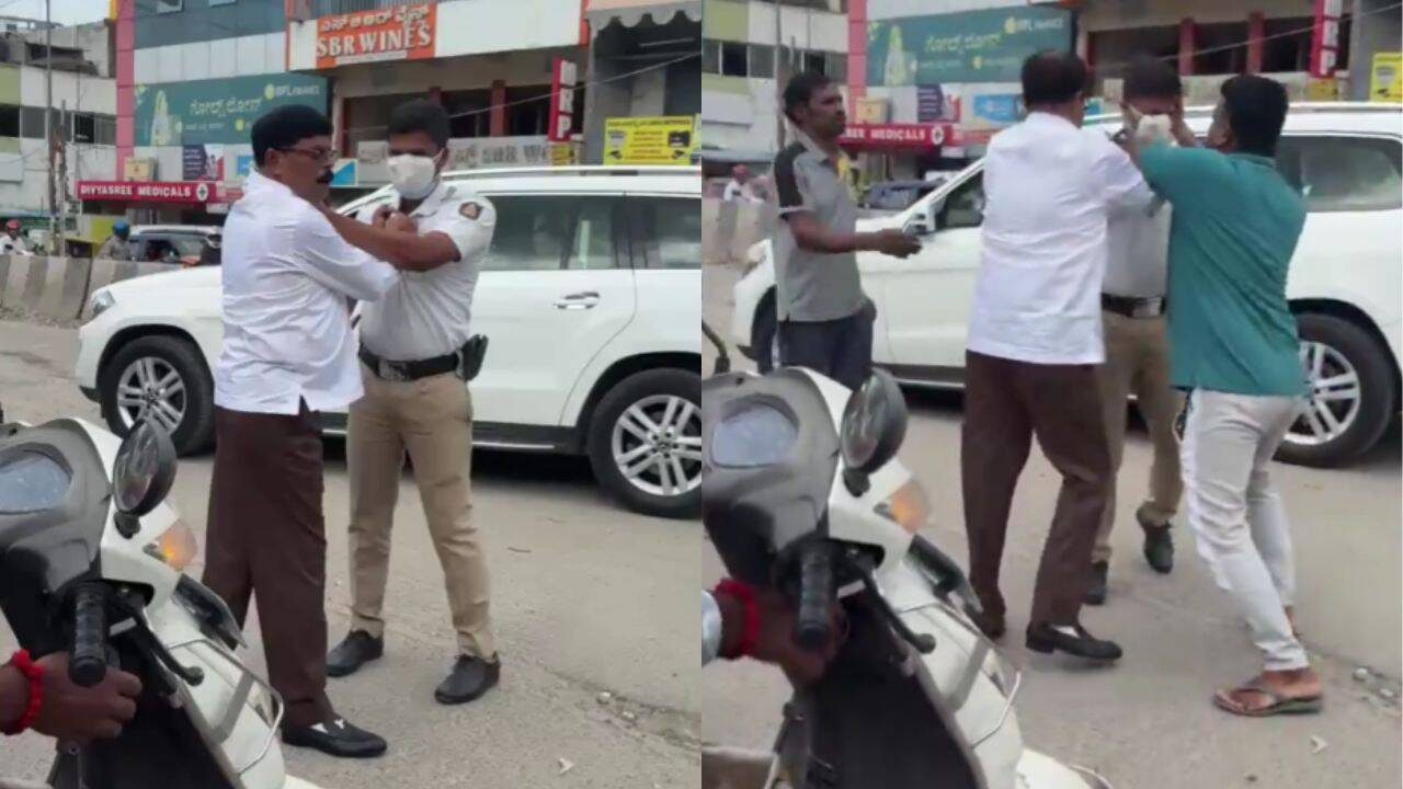 ಕರ್ತವ್ಯದಲ್ಲಿದ್ದ ಬೆಂಗಳೂರು ಟ್ರಾಫಿಕ್ ಕಾನ್ಸ್ಟೆಬಲ್ ಮೇಲೆ ಹಲ್ಲೆಃ ಜೆಡಿ (ಎಸ್) ನಾಯಕನ ಬಂಧನ-ವಿಡಿಯೋ