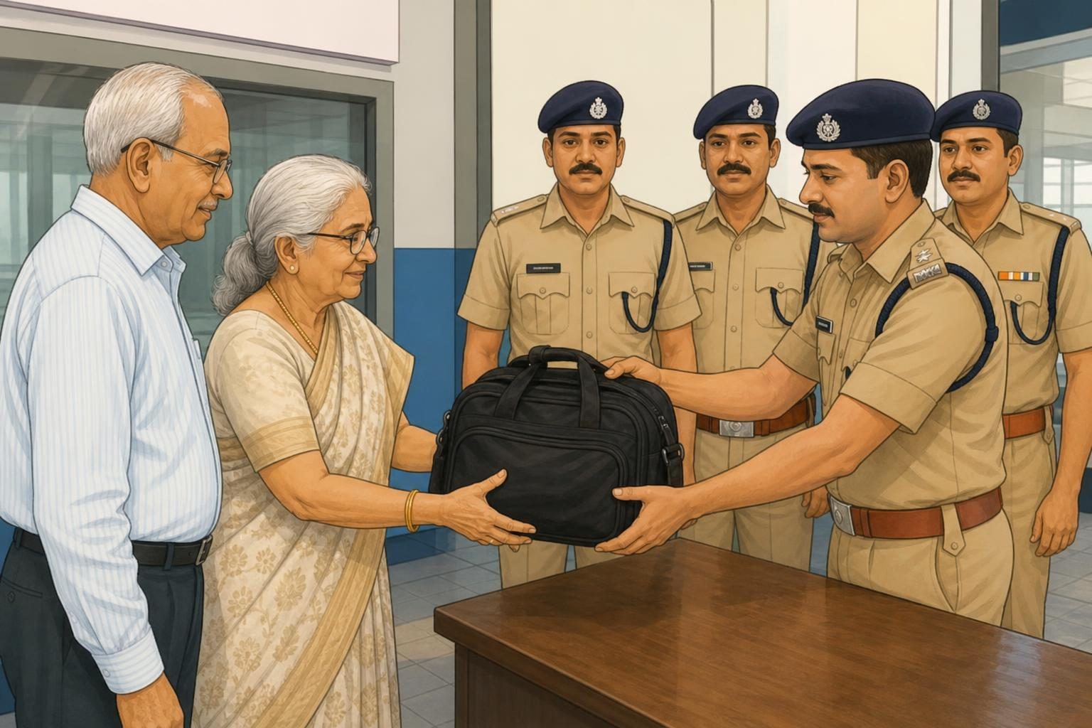 Senior couple gets back bag with valuables worth Rs 3L from VB