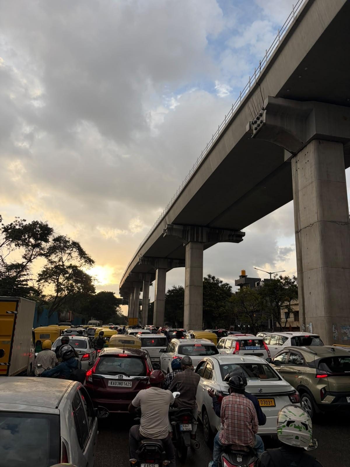 Weekend rush, rain choke Bengaluru’s Outer Ring Road again