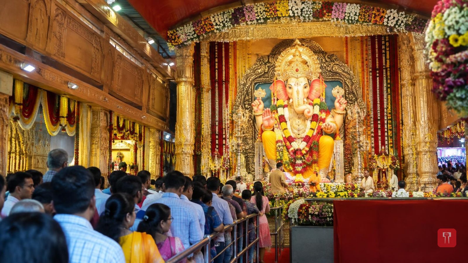 जीएसबी गणपति मंडल में 5 दिनों में 1 लाख से ज्यादा पूजा-सेवा, 72वां साल