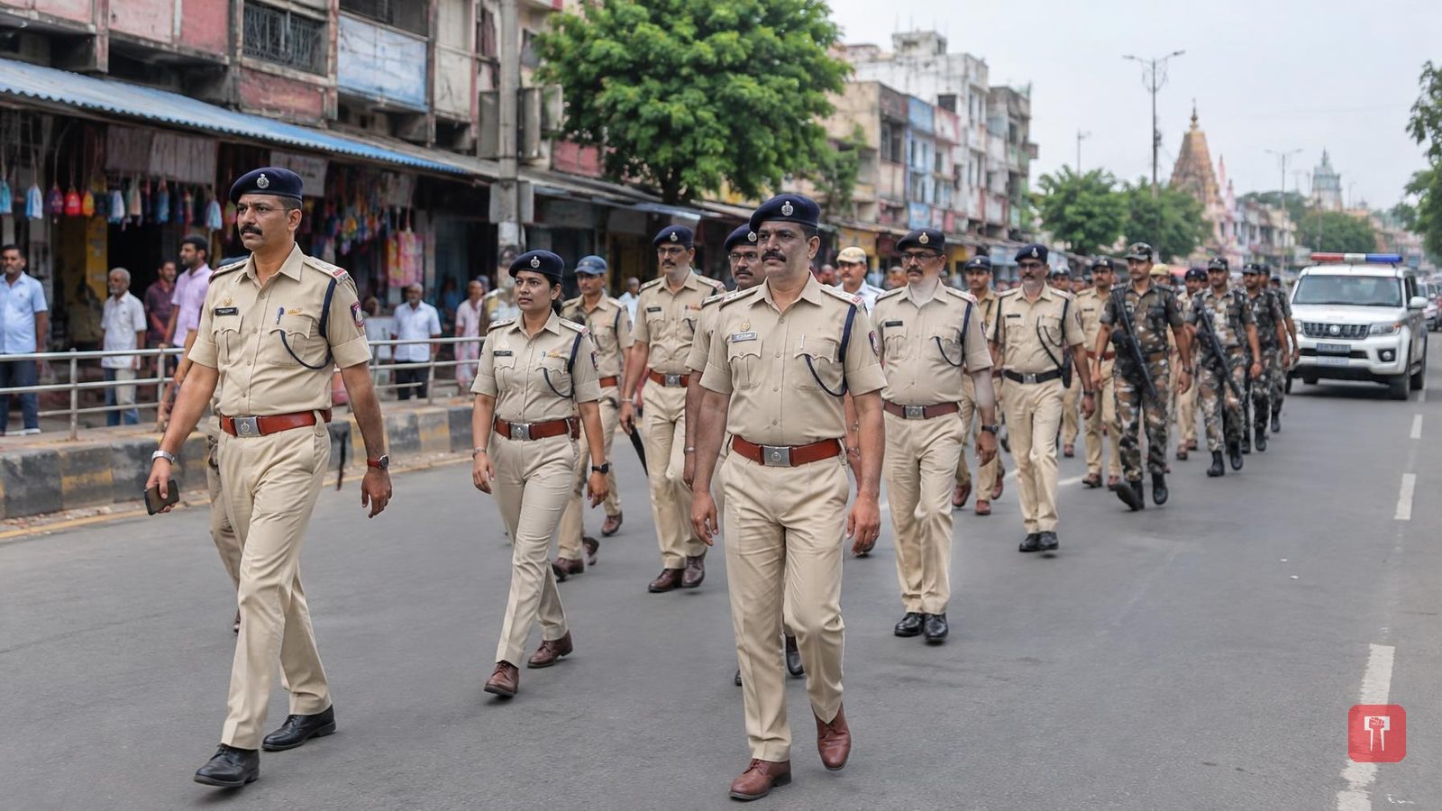 गणेशोत्सव से पहले वर्धा में पुलिस की भव्य रूट मार्च, बंदोबस्त तैयार