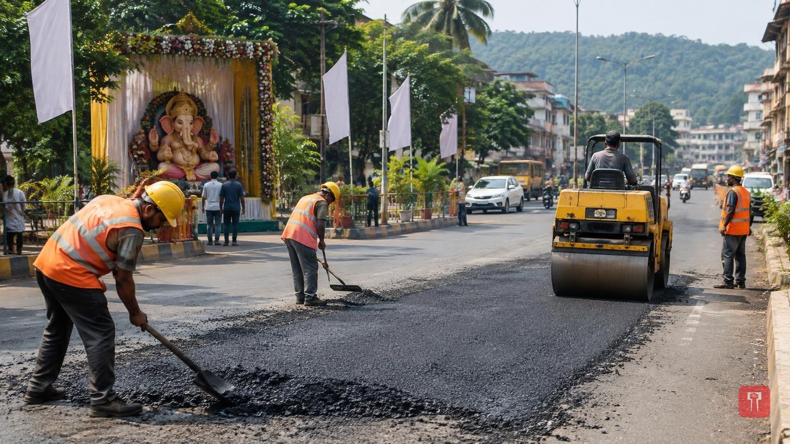गणेशोत्सव 2026: रत्नागिरी नगर परिषद की तैयारी पूरी, सड़कों के गड्ढे भरने का काम अंतिम चरण में