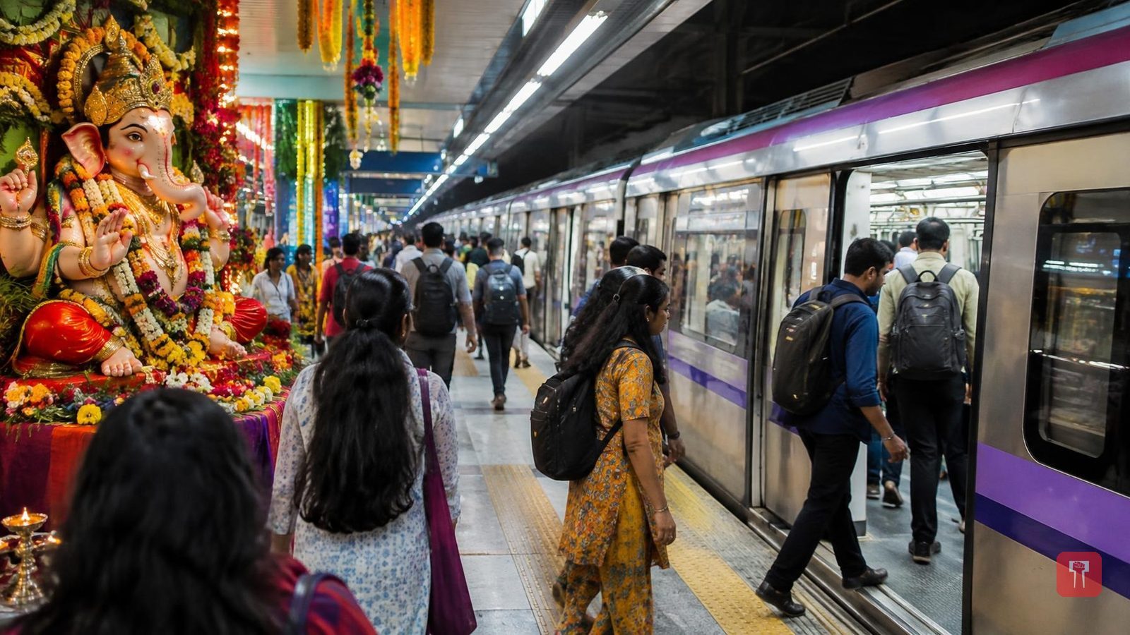 गणेशोत्सव में मुंबई मेट्रो अब रात 12.30 बजे तक, 10 से 15 एक्स्ट्रा फेरे बढ़ाए गए