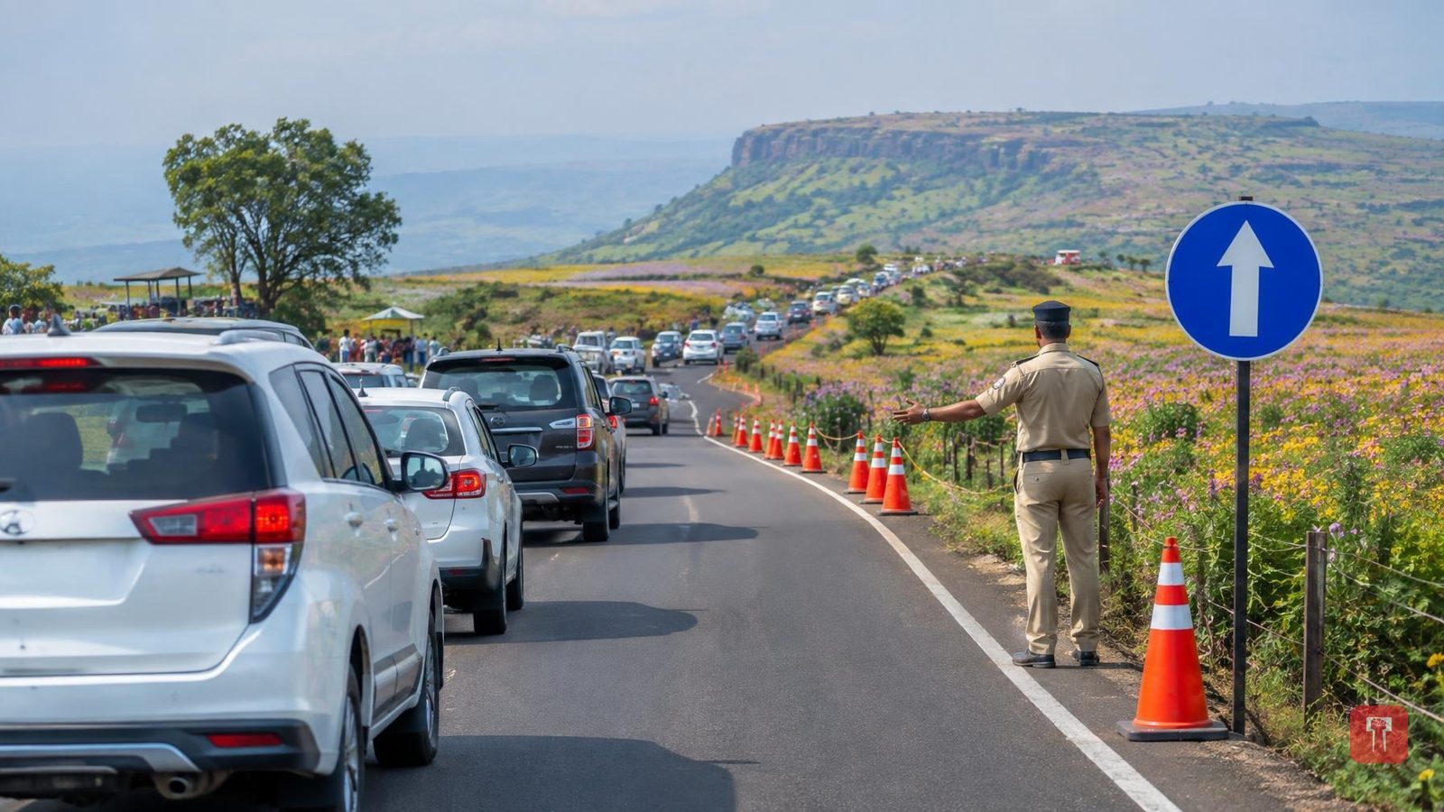 कास पुष्प पठार पर वीकेंड को वन वे ट्रैफिक, 31 अक्टूबर तक बदला रूट
