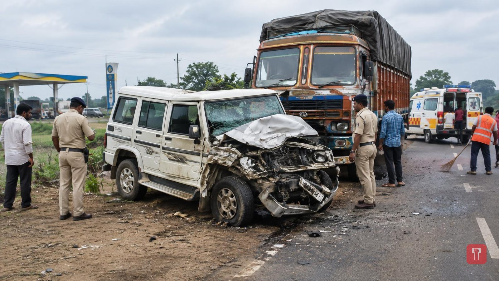 भंडारा में हाईवे पर बोलेरो ने ट्रक को टक्कर मारी, महिलाओं-बच्चों समेत ९ की मौत