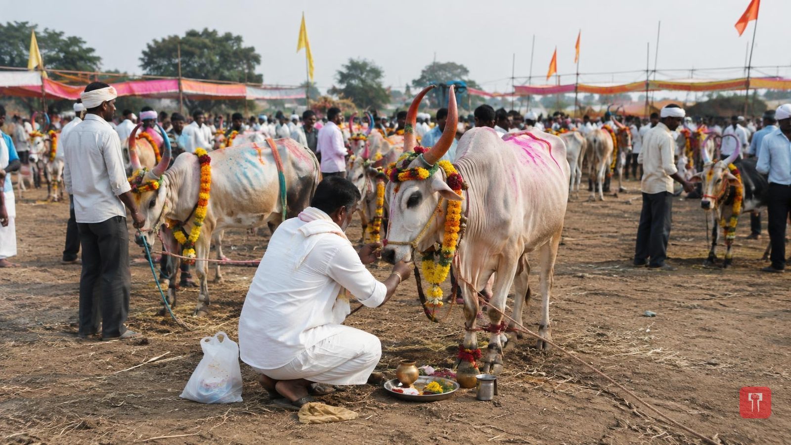 Farmers offer prayers to bullocks as Savner celebrates Pola festival