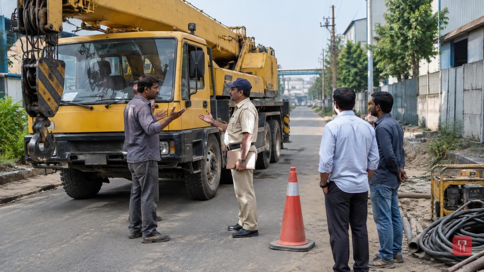 एमआईडीसी भोसरी में क्रेन चालक की दादागिरी, सरकारी काम में रुकावट; धमकी देते हुए हमले की कोशिश