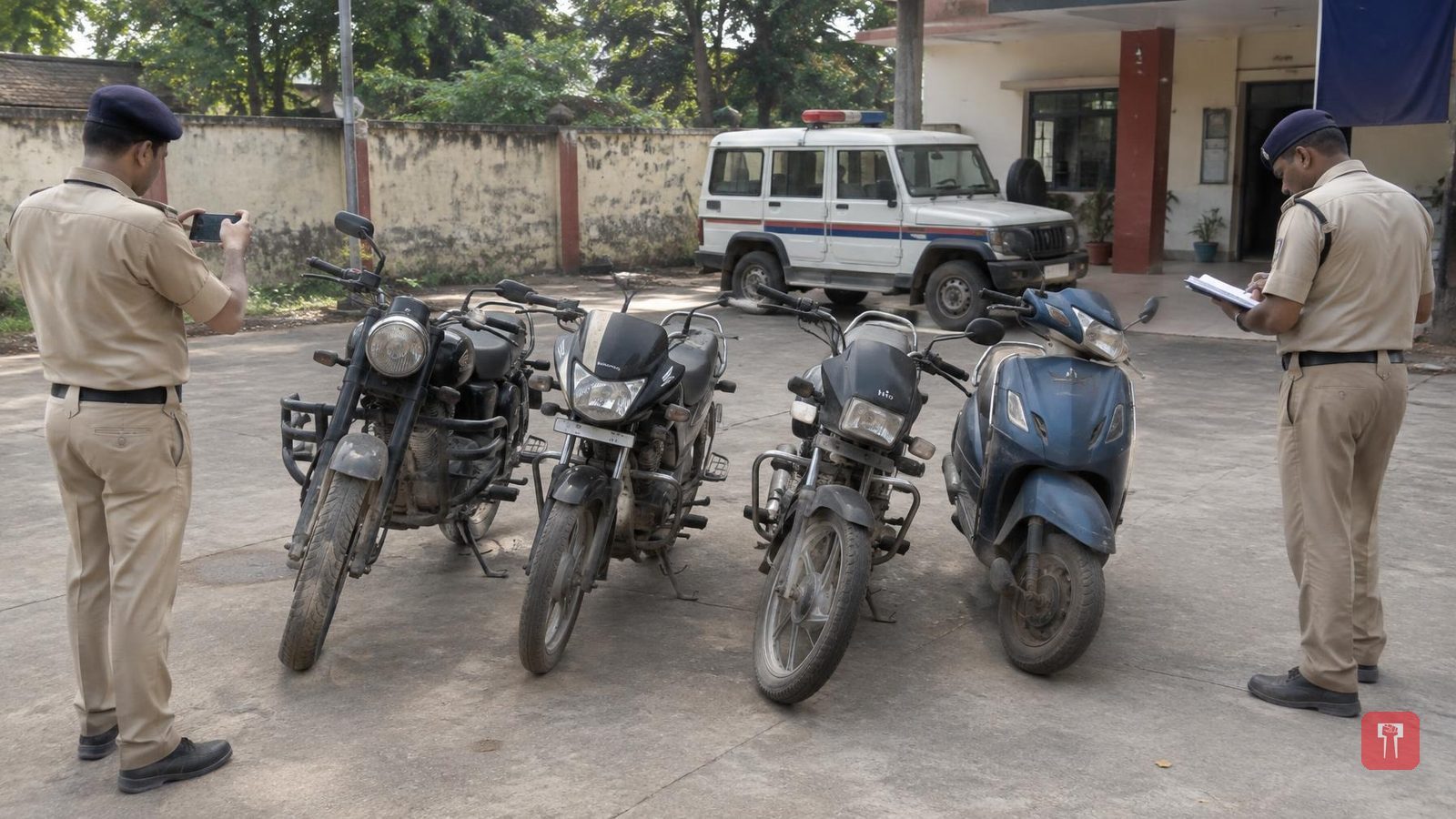 वर्धा पुलिस ने दुचाकी चोर को पकड़ा, चार गाड़ियां बरामद