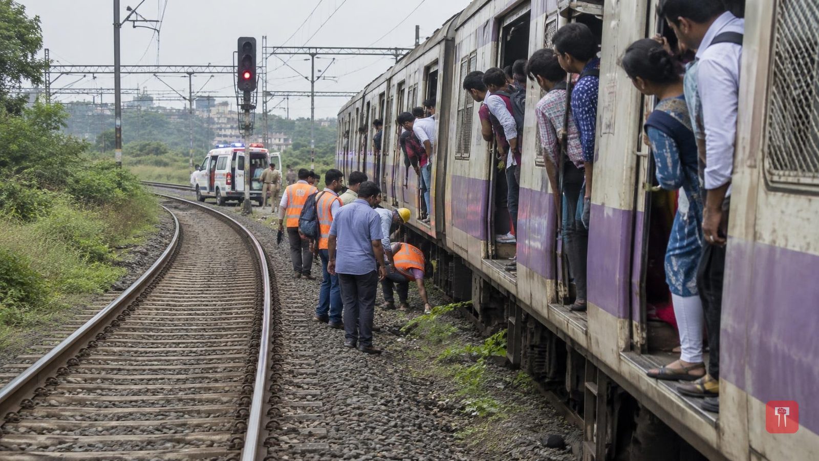 दिवा-मुंब्रा के बीच लोकल से गिरी महिला यात्री, सिग्नल पर रुकी ट्रेन ने टाली बड़ी दुर्घटना