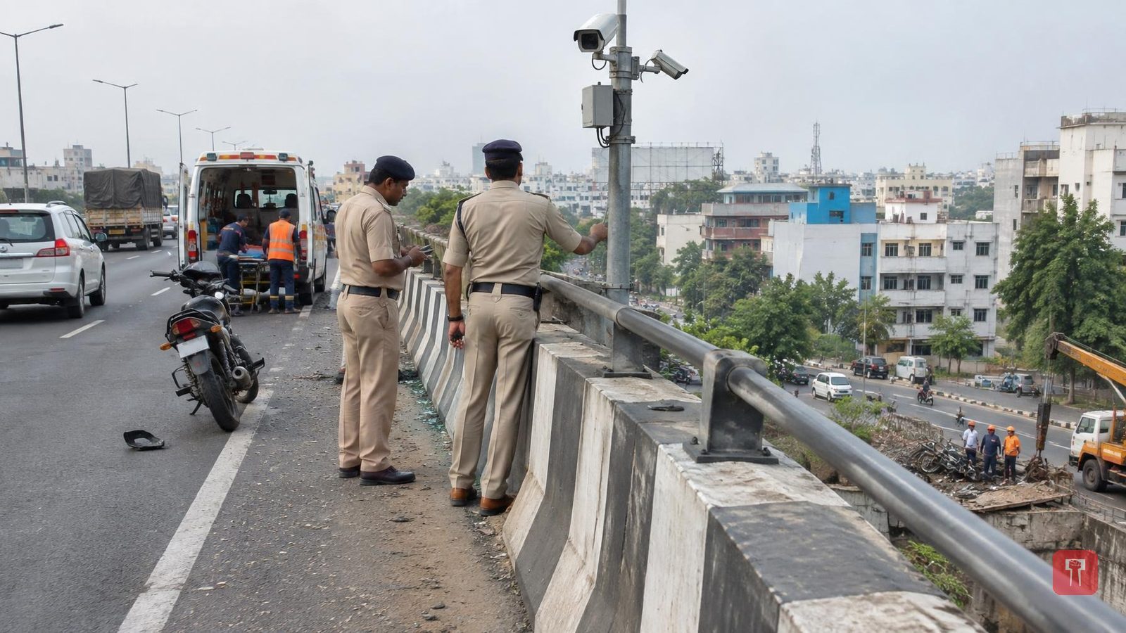 सक्करदरा फ्लाईओवर से दोपहिया समेत गिरा इंजीनियरिंग छात्र, इलाज के दौरान मौत