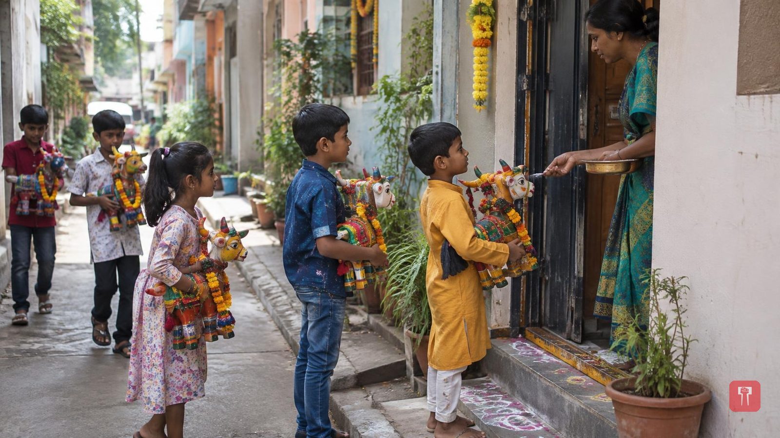 नागपुर में तान्हा पोला पर बच्चों ने सजाए लकड़ी के नंदी, घर-घर पूजा में मिले पैसे और चॉकलेट