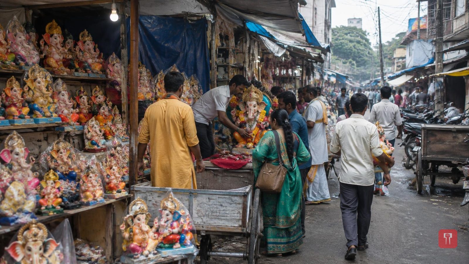 नागपुर में गणेशोत्सव शुरू, चितार ओली में बप्पा की मूर्तियों की धूम
