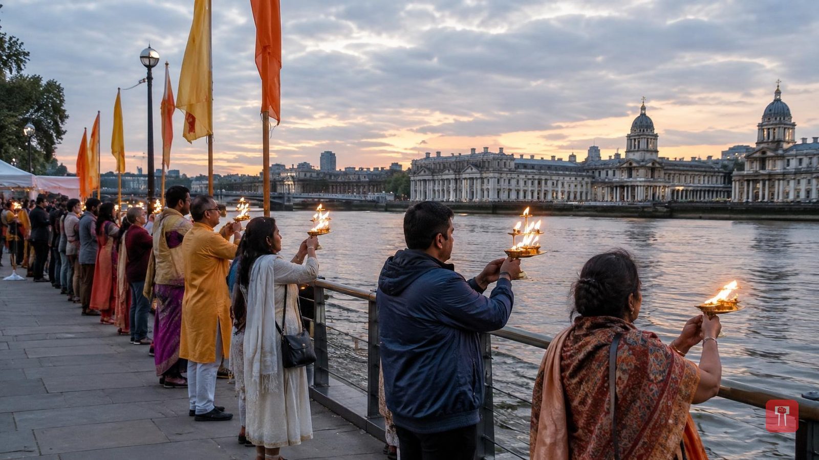 लंडन की टेम्स नदी किनारे पहली बार हुई भव्य गंगा आरती, दिखी भारतीय संस्कृति की झलक