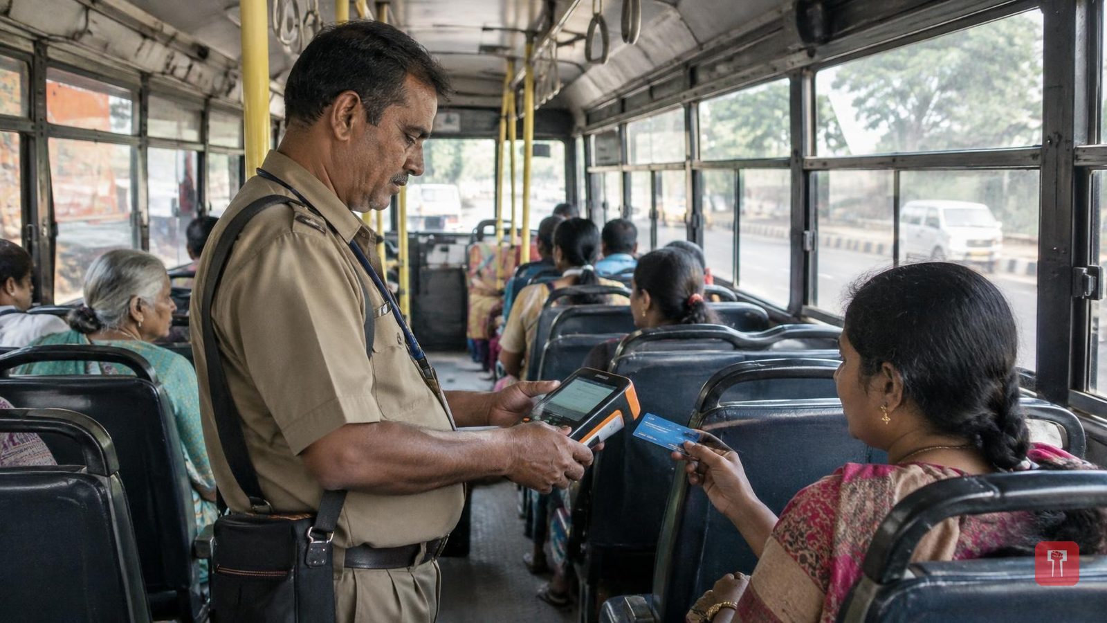 Now conductors will top up NCMC cards on ST buses, easing travel for women, elderly