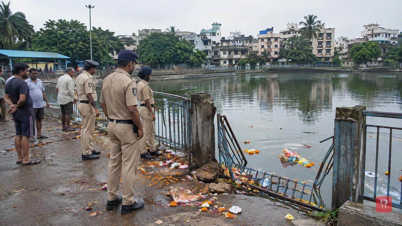 विरार के कोपरी में गणेश विसर्जन को लेकर प्रशासन और ग्रामीणों में टकराव, तनाव का माहौल
