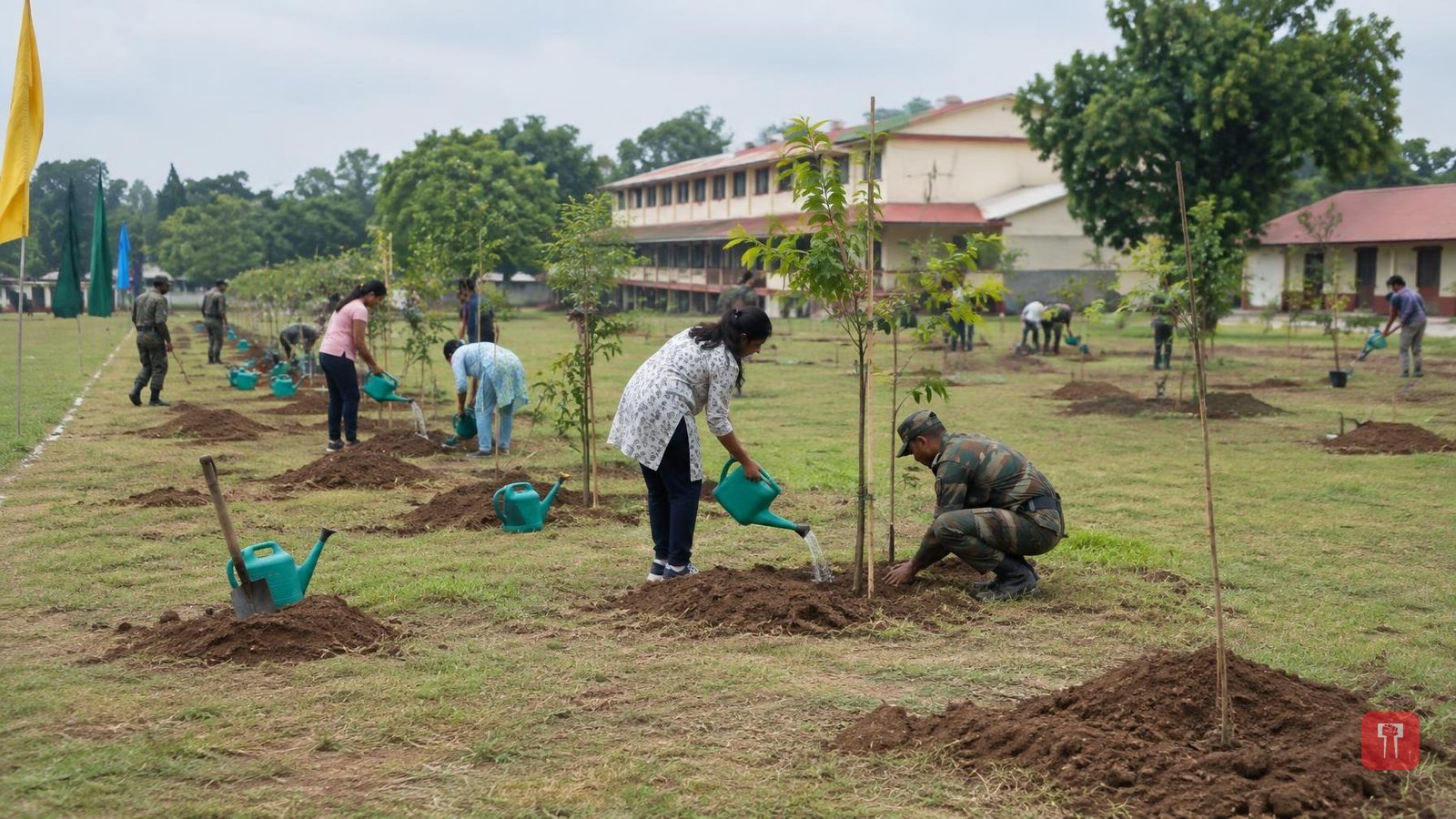कामठी GRC कैंपस में 1550 पेड़ों का बड़ा प्लांटेशन ड्राइव