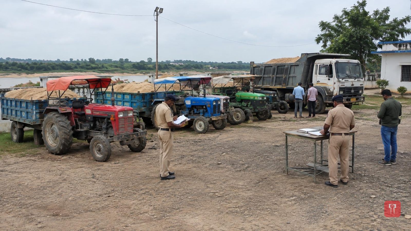 गोंदिया में LCB की कार्रवाई, अवैध रेत तस्करी के 8 आरोपी गिरफ्तार, 50.72 लाख का माल जब्त