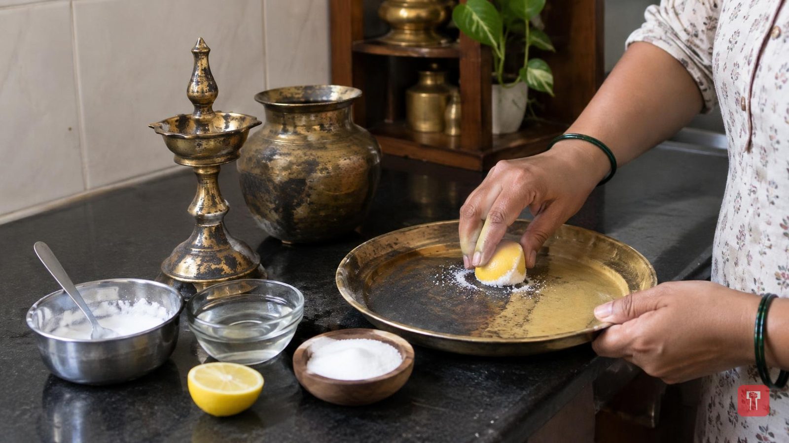 पीतल के बर्तनों की काली पड़ी चमक घर पर आसान तरीकों से लौटाएं