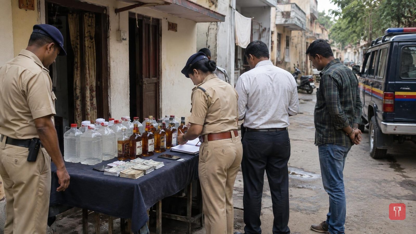 तड़ीपार आरोपी घर से ही चला रहा था शराब बिक्री, नागपुर पुलिस ने 18,370 रुपए का माल जब्त किया