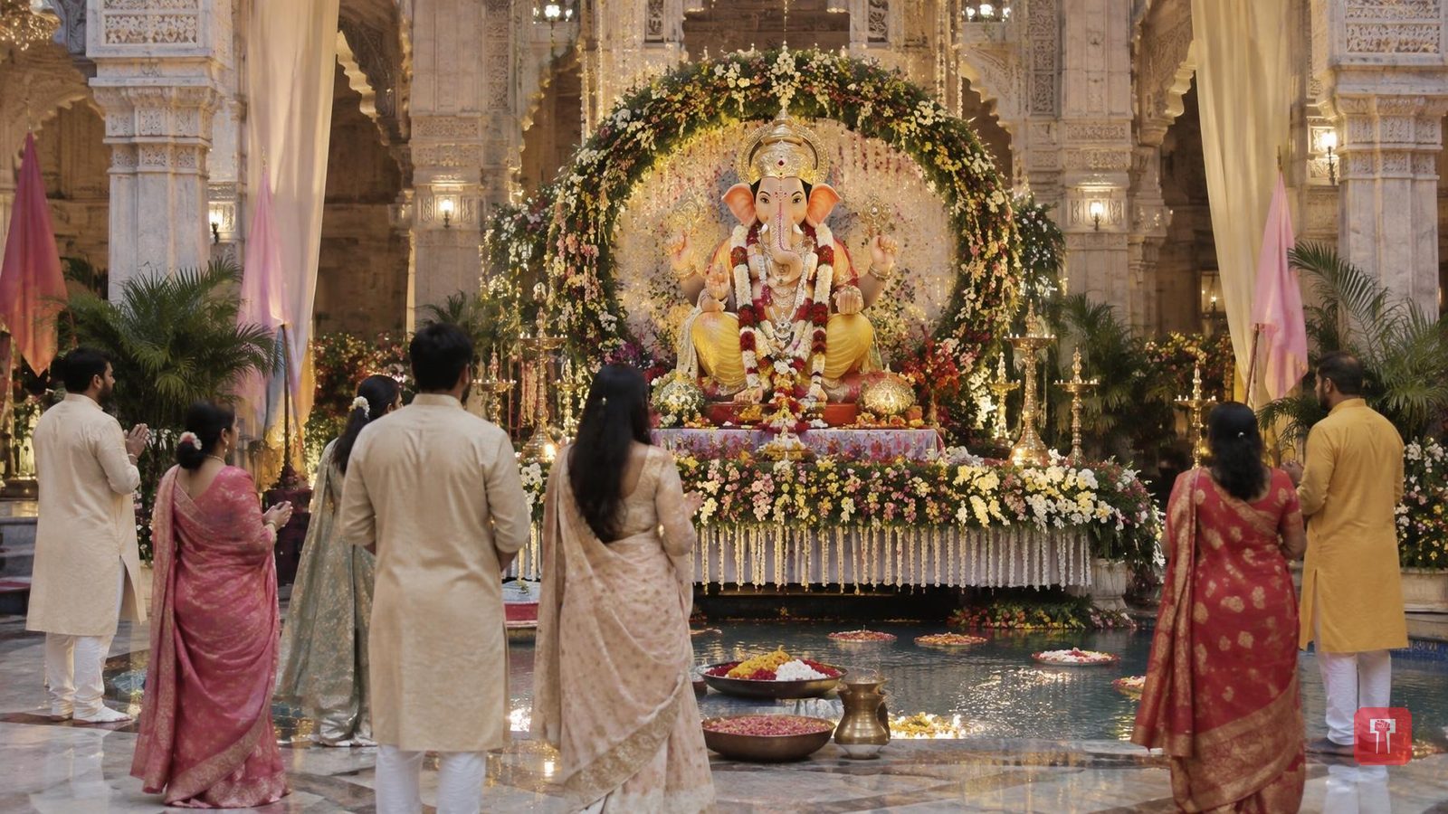 गणपती उत्सव में अंबानी परिवार के साथ नजर आईं टिफनी ट्रम्प, भारतीय अंदाज में फोटो वायरल