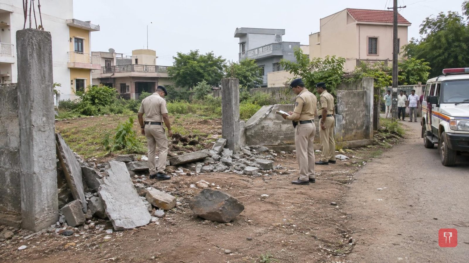 नागभीडमध्ये खरेदी केलेल्या प्लॉटची भिंत तोडली, सराफा व्यावसायिकाच्या कुटुंबाला मारहाण; पिता-पुत्रावर गुन्हा